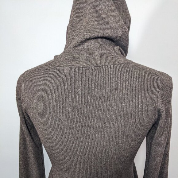 NWOT Rebecca Taylor Womens Silk Cashmere Buttoned Hooded Sweater Brown Size S - Picture 9 of 14